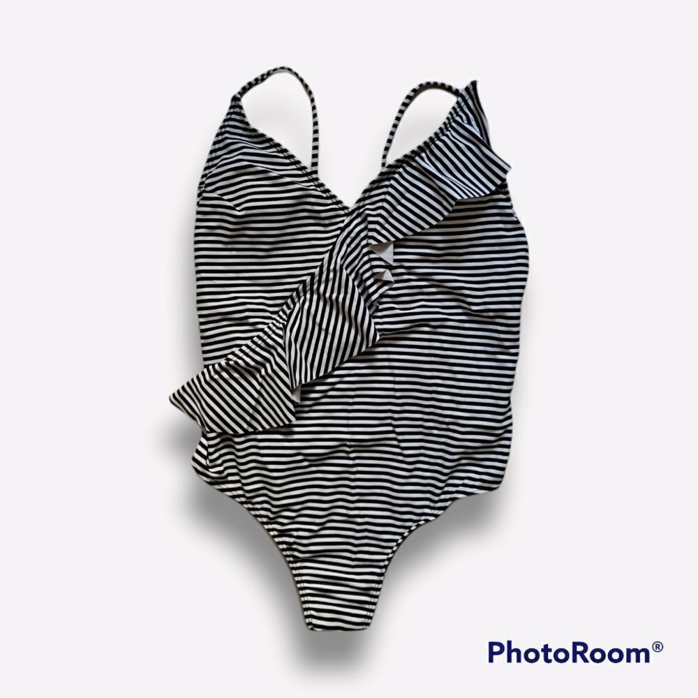 Misty Pearl One Piece Swimsuit Black White Stripes Various - Picture 2 of 6